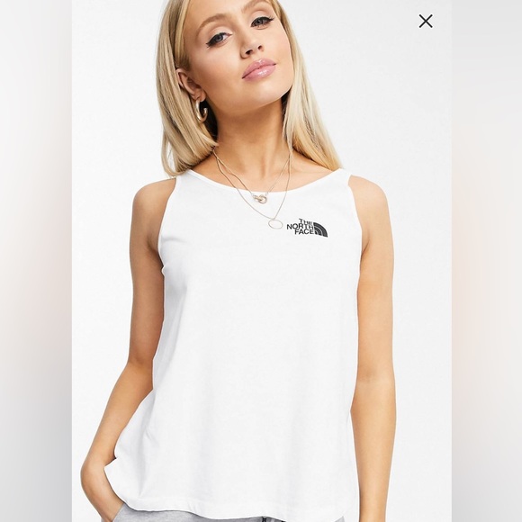 The North Face Tops - The North Face Simple Dome Tank Top in White Tulip Hemline Low Back